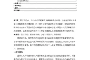 跪求关于篮球的论文题目